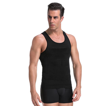 Mens Shirt Slimming Body Shaper Vest Workout Tank Tops Abs Abdomen Undershirts Tank Top Shapewear Thermal Compression Shirt
