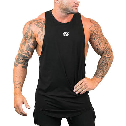 Mens Running Loose Vests Bodybuilding Muscle Tank Tops Gym Workout Fitness Sleeveless Shirts Summer Cotton Breathable Undershirt