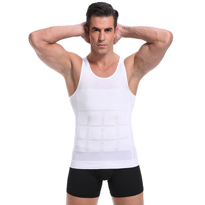 Mens Shirt Slimming Body Shaper Vest Workout Tank Tops Abs Abdomen Undershirts Tank Top Shapewear Thermal Compression Shirt