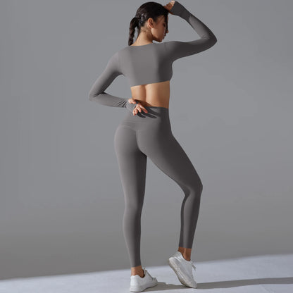 Women Yoga Set Gym Workout Clothes for Women Push Up Top High Waist Leggings Sexy Fitness Sportswear Sports Suits