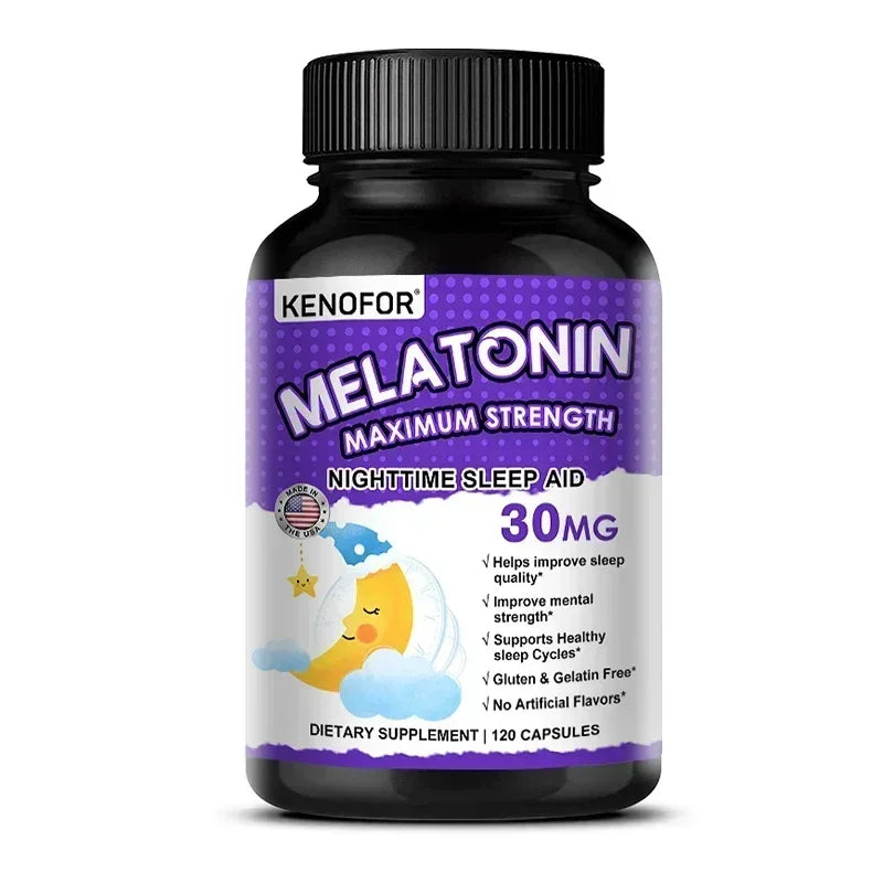 Melatonin 30mg Sleeping Capsules - Sleep Supplement for Men & Women,for Restful Deep Sleeps,Promotes Sleep and Relaxation
