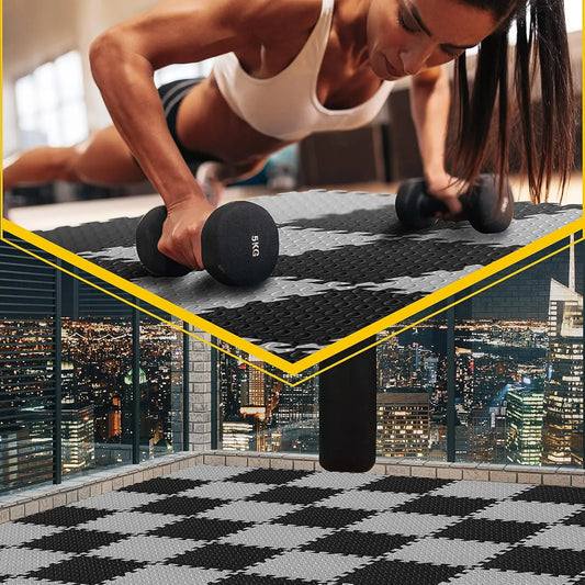Interlocking Foam Floor Mats for Home Gym Workout Protective Puzzle Mat Tiles Waterproof EVA Padding 1/8/16Pcs