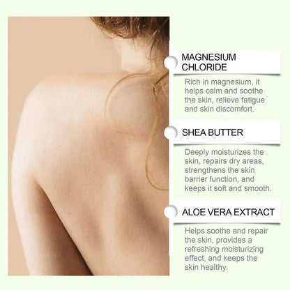 Natural Magnesium Cream for Neuropathy, Magnesium Body Butter Deeply Moisturizes Skin, soft Smooth Magnesium Lotion Leg Cream