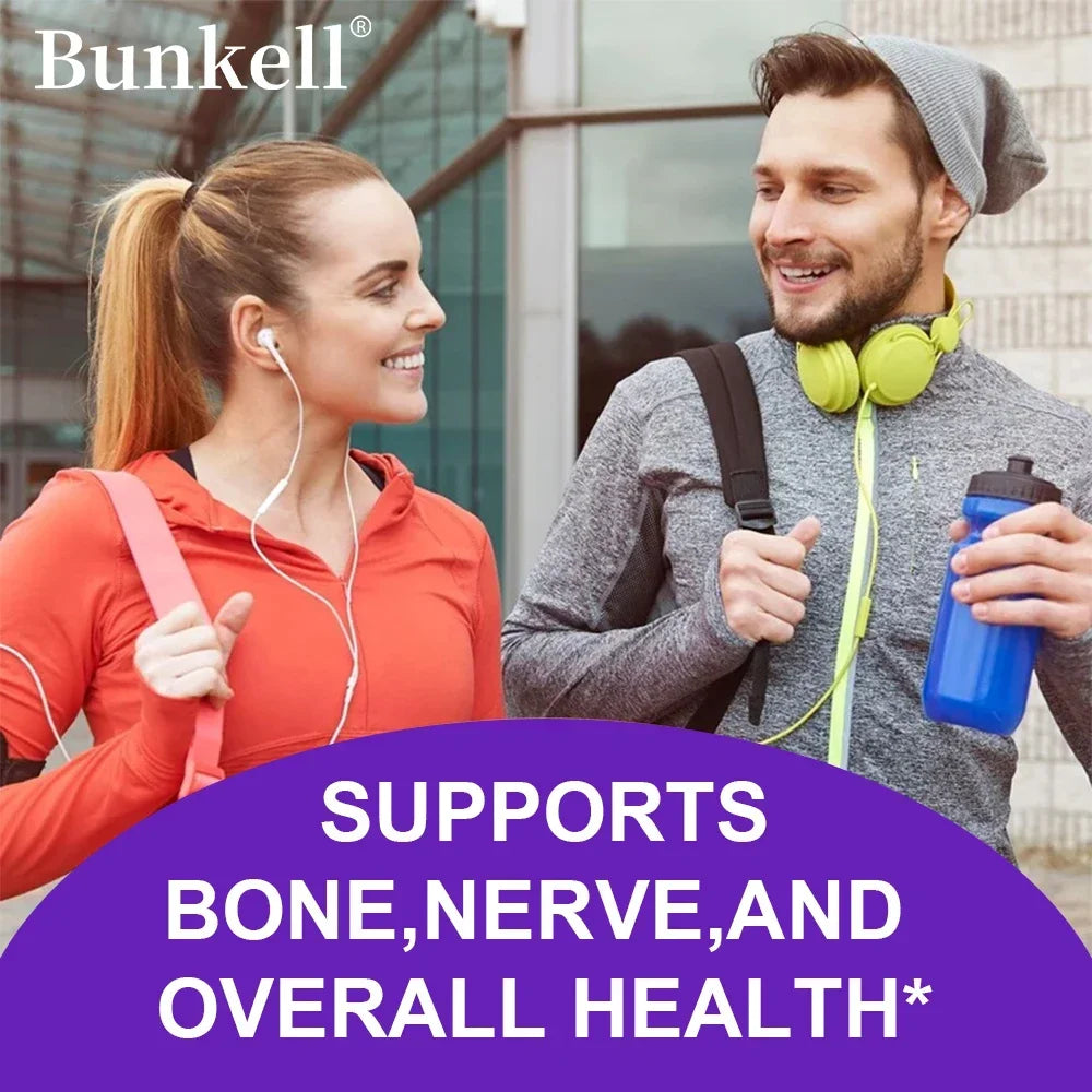 Zinc + Magnesium Supplement, Strong Bones, Teeth, Heart, Nerves, Enhance Immunity, Support Bone Density and Muscle Health