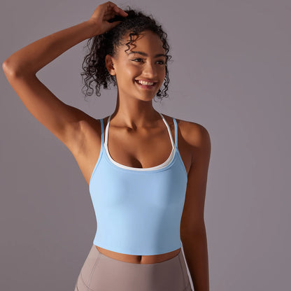 Women Sports Underwear Push Up Fitness Yoga Bra Underwear Gym Yoga Workout Running Tank Top  Breathable Running Vest Gym Wear
