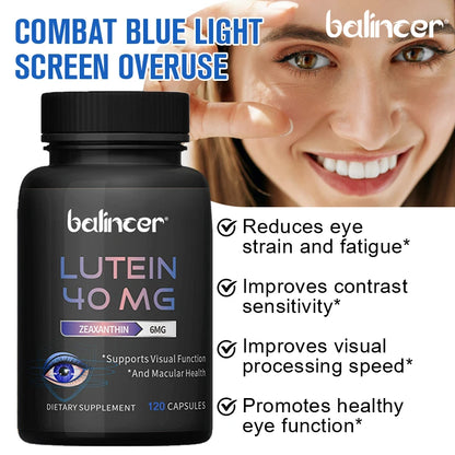 Lutein 40mg & Zeaxanthin 6mg Supplement - Eye Health & Vision Support,Eye Vitamins for Adults,Dietary Supplement