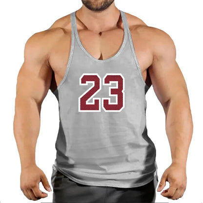 Mens Gyms Stringer Tank Top Fitness Vest Bodybuilding Clothing Muscle Tanks Singlet Cotton Workout Sleeveless Shirt