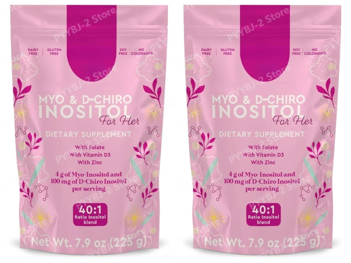 40:1 Mix Myo & D-Chiro Inositol Powder Contain Folate, Vitamin D3 and Zinc Supporting Women's Daily Health Dietary Supplement
