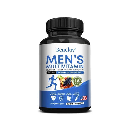 Multivitamin for Men - Daily Multivitamin for Energy, Focus & Brain, Men's Health Complex, Non-GMO120 , 120 Vegetarian Capsules