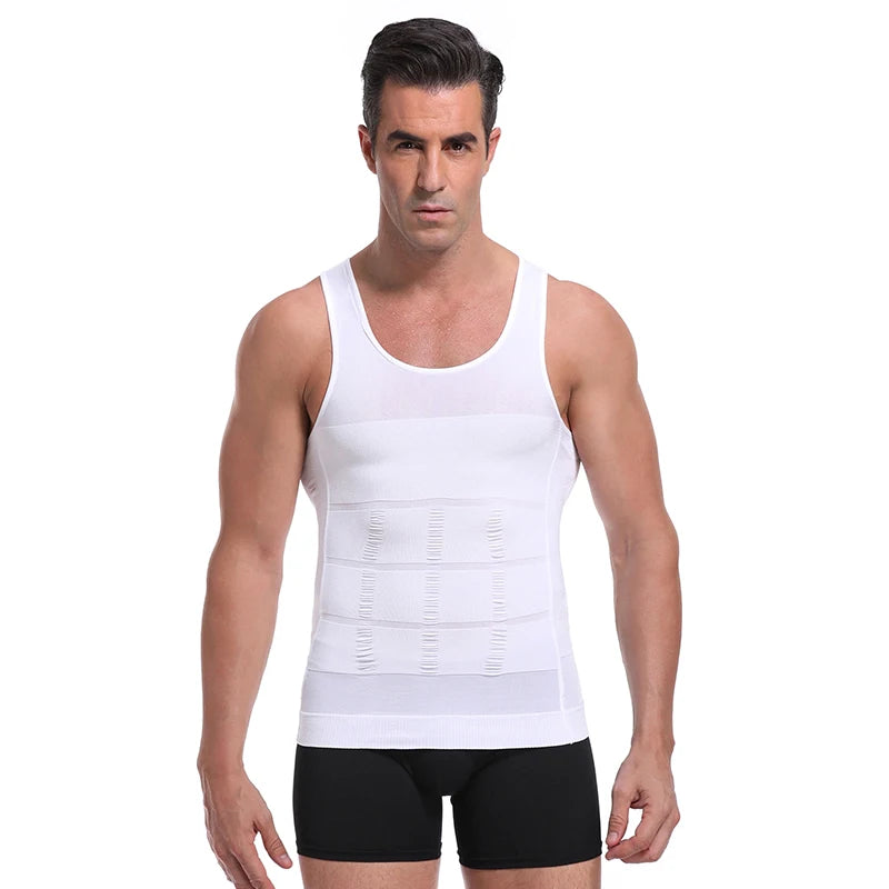 Mens Shirt Slimming Body Shaper Vest Workout Tank Tops Abs Abdomen Undershirts Tank Top Shapewear Thermal Compression Shirt
