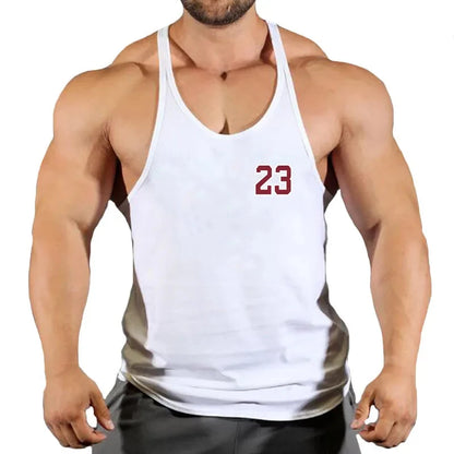 Mens Gyms Stringer Tank Top Fitness Vest Bodybuilding Clothing Muscle Tanks Singlet Cotton Workout Sleeveless Shirt